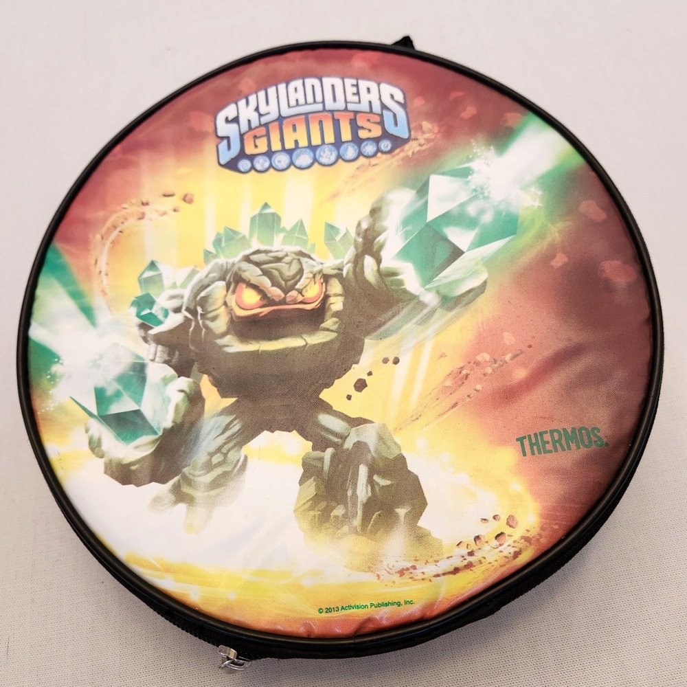 Thermos Skylanders Giants Crusher Insulated Round Senior Lunch Bag Black 2013